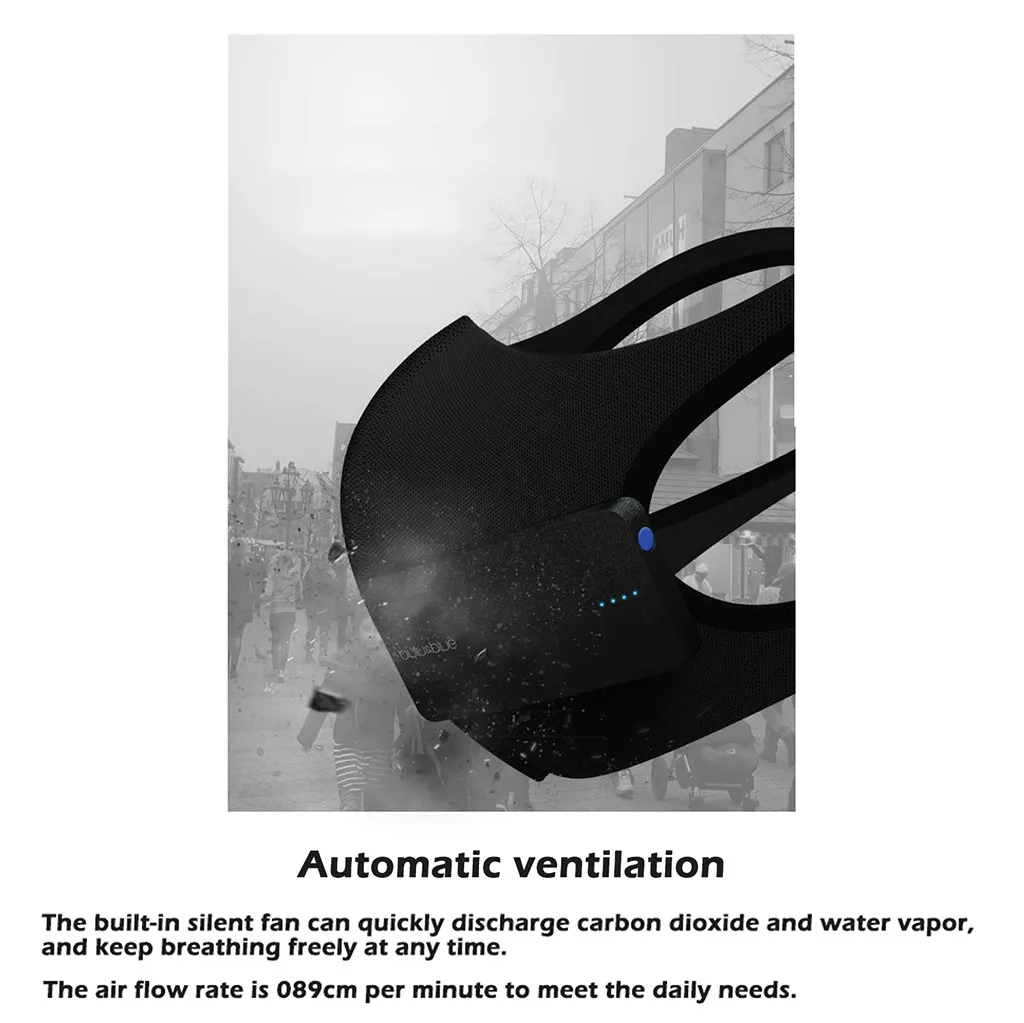 Воздухопроницаемая умная электрическая маска для лица Очищающая воздух