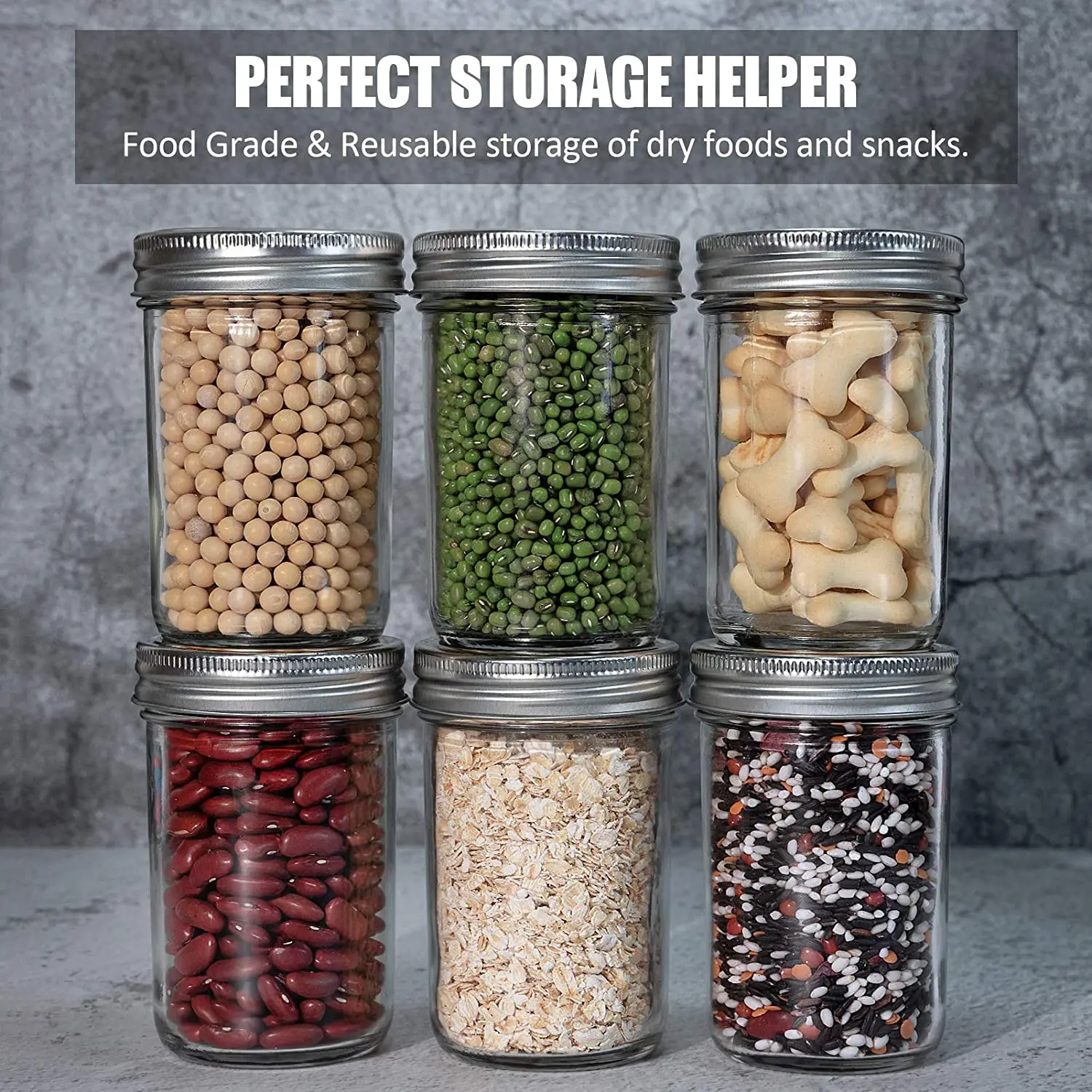 380 мл Стекло регулярные рот стеклянные банки с металлической крышки для