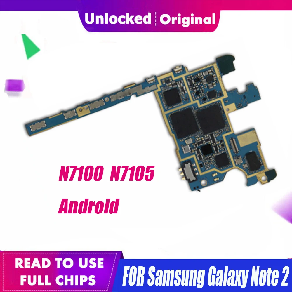 Материнская плата для Samsung Galaxy Note 2 II N7100 N7105 оригинальная материнская с полными