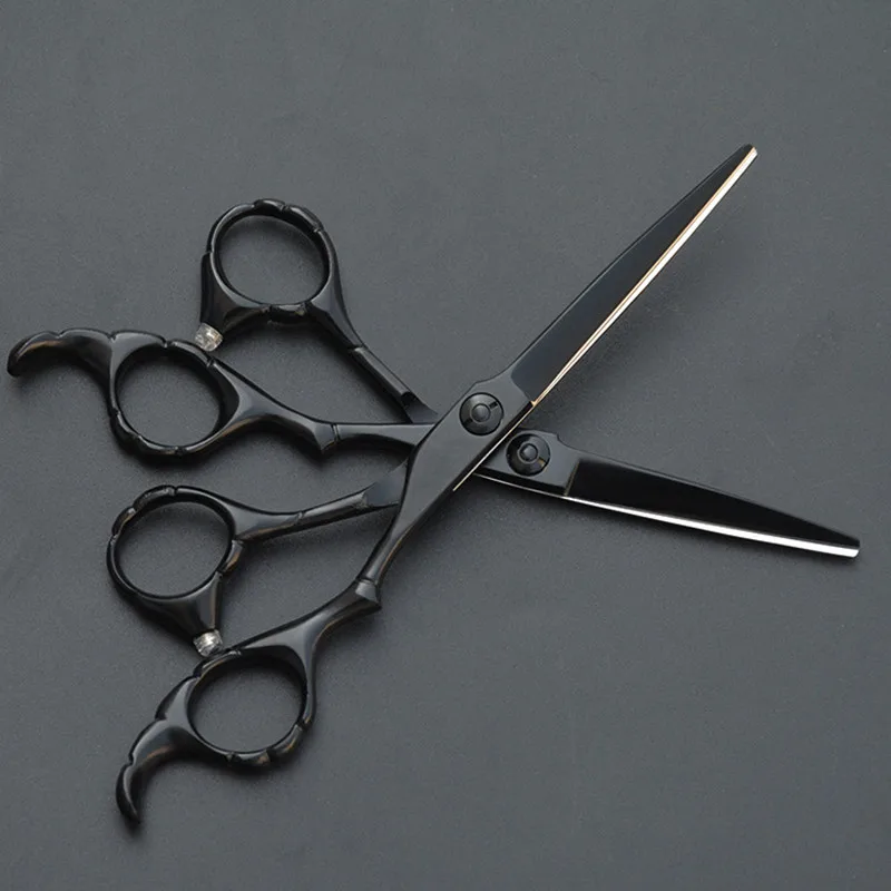 Профессиональные Парикмахерские ножницы 5 дюйма 6 дюймов Черные для стрижки