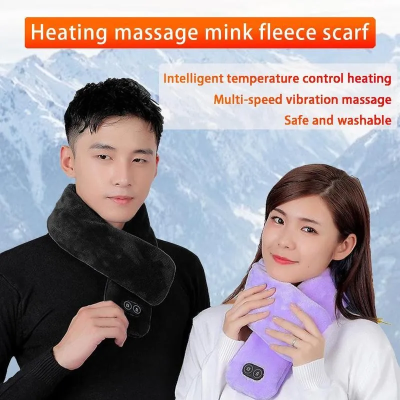 

Electric Heating Scarf Fleece Cosy Warm Scarves USB Rechargeable Heating Winter Blanket Electric Shawl Neckerchief