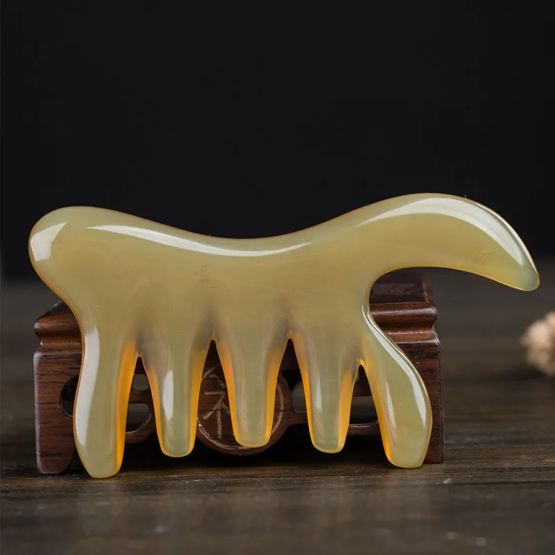 Натуральная Бриллиантовая Расческа с широкими зубьями массажная для кожи головы