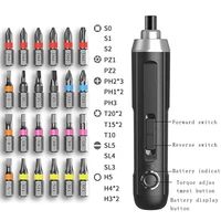 15 bit set 3 6v mini electrical screwdriver drill smart cordless electric screwdrivers rechargeable handle household power tool