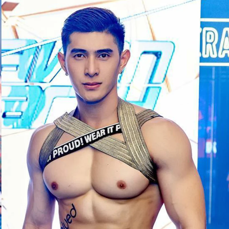 Сексуальный мужской нагрудный ремень для ночного клуба бара танца на шесте