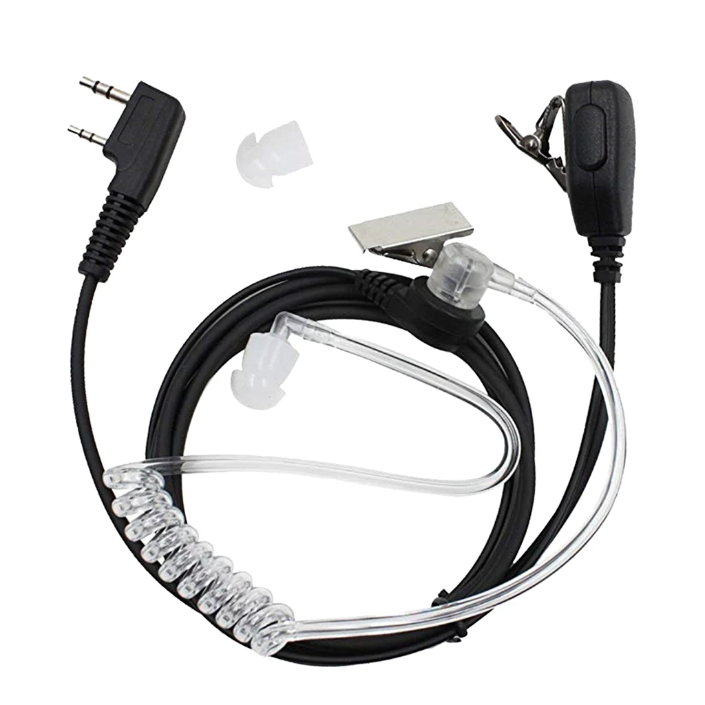 

2-P Pin Acoustic Tube PTT Mic Earpiece Walkie Talkie Headset With Microphone Headphone For KENWOOD QUANSHENG TYT BAOFENG UV-5R