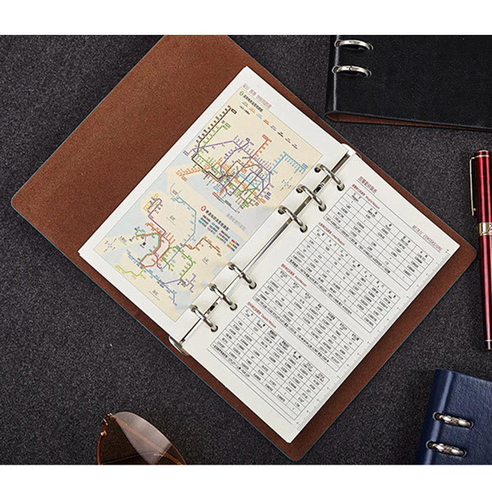 2020 New Notebook Loose-leaf Leather Cover Organizer Writing Pads Business Notebooks Agenda Planner Journal Book | Канцтовары для
