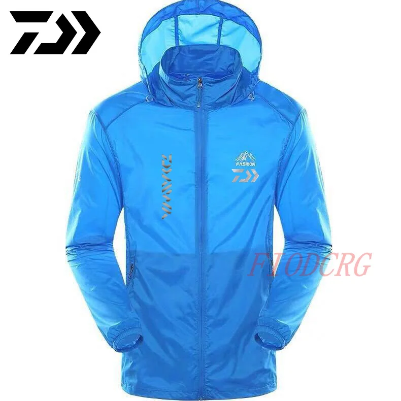 

S-5XL Size Summer Ultra-thin Daiwa Fishing Clothing Breathable Anti-UV Outdoor Sportswear Quick Couple Fishing Sunscreen Clothes