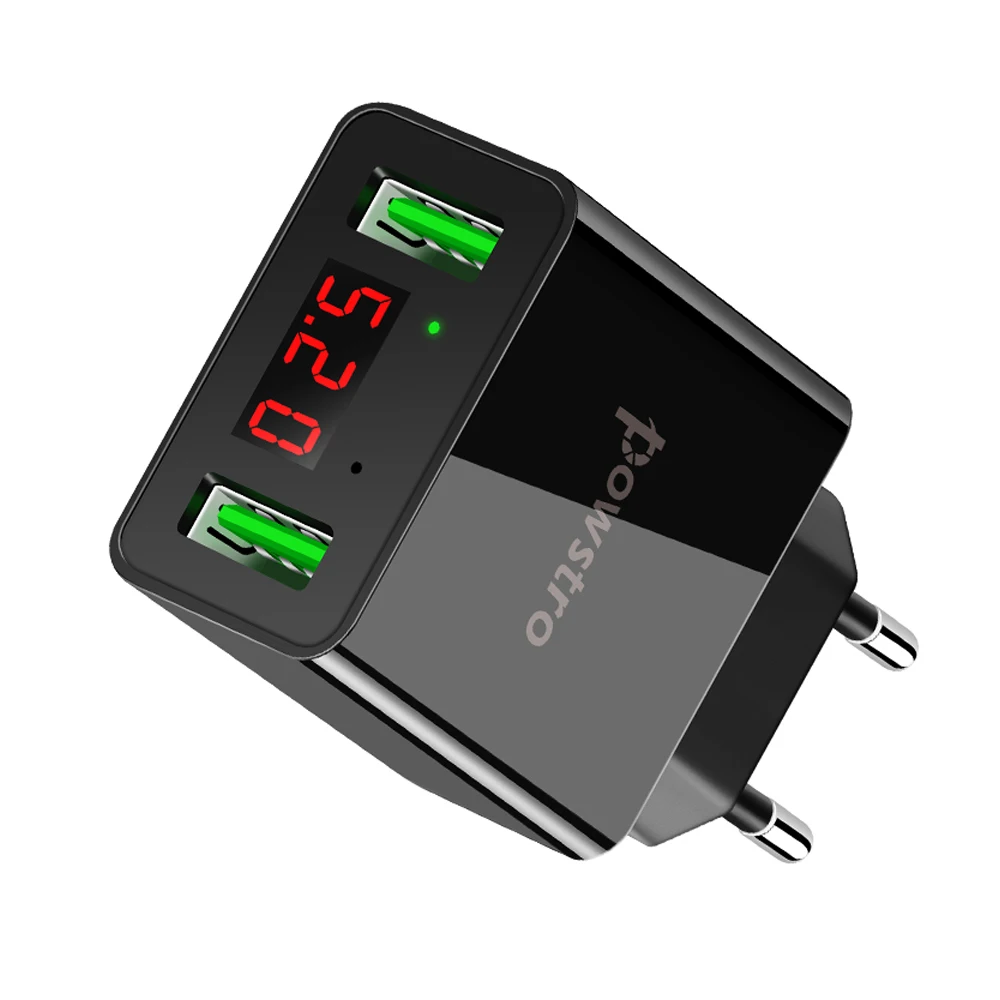 Зарядное устройство для телефона с 2USB портами и светодиодным интеллектуальным