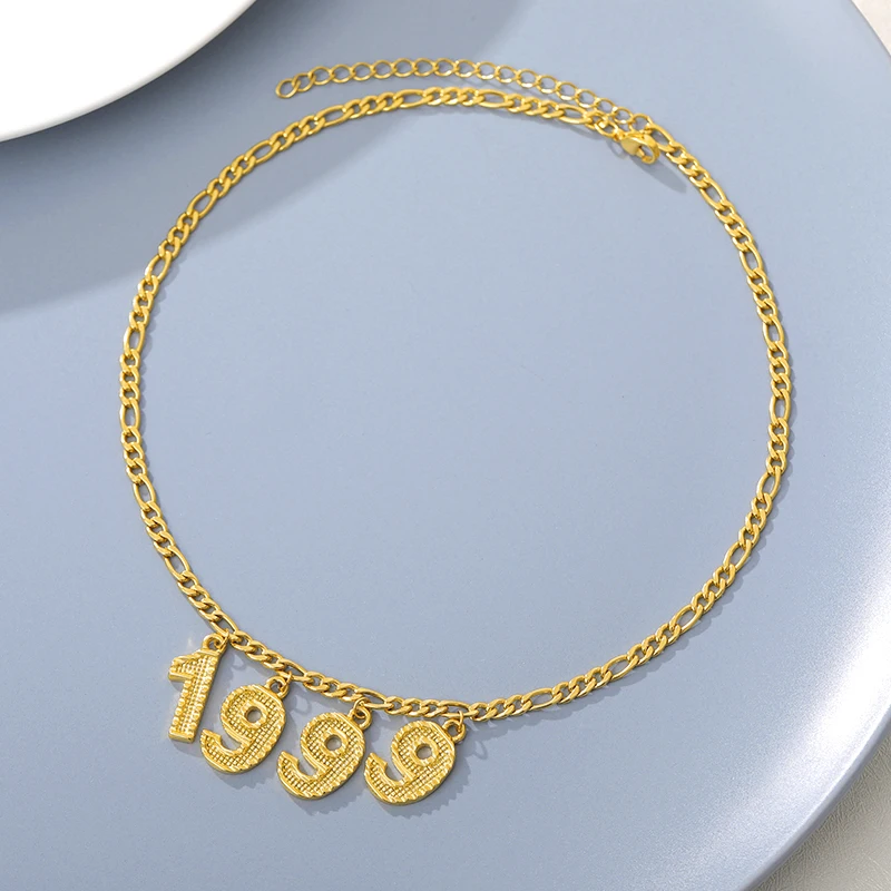 Ожерелье сделай сам из нержавеющей стали с подвесками в виде цифр|Ожерелья