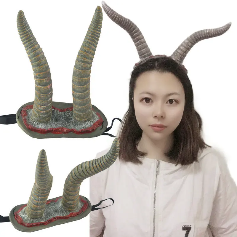 Maleficent Дьявол Рог Овцы повязка аниме аксессуары косплей обруч для волос Хэллоуин
