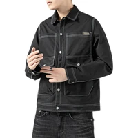 japanese loose multi pocket lapel jacket mens 2021 spring and autumn korean casual slim fit jacket mens fashion jackets