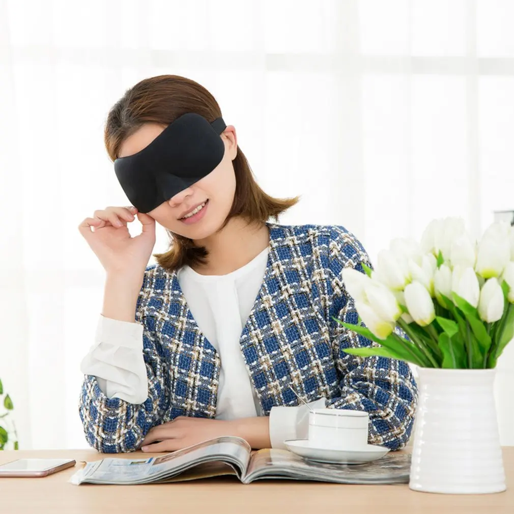 3D бесшовная маска для век натуральная сна покрытие тени повязка глаз мягкая