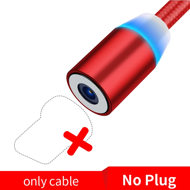 Only Cable Red Магнитный кабель Олаф 1 м 2 м Micro usb type-C кабель для iPhone 11 Pro Max XS samsung S8 S9 Быстрая зарядка магнитное зарядное устройство USB кабель - Цвет: Only Cable Red
