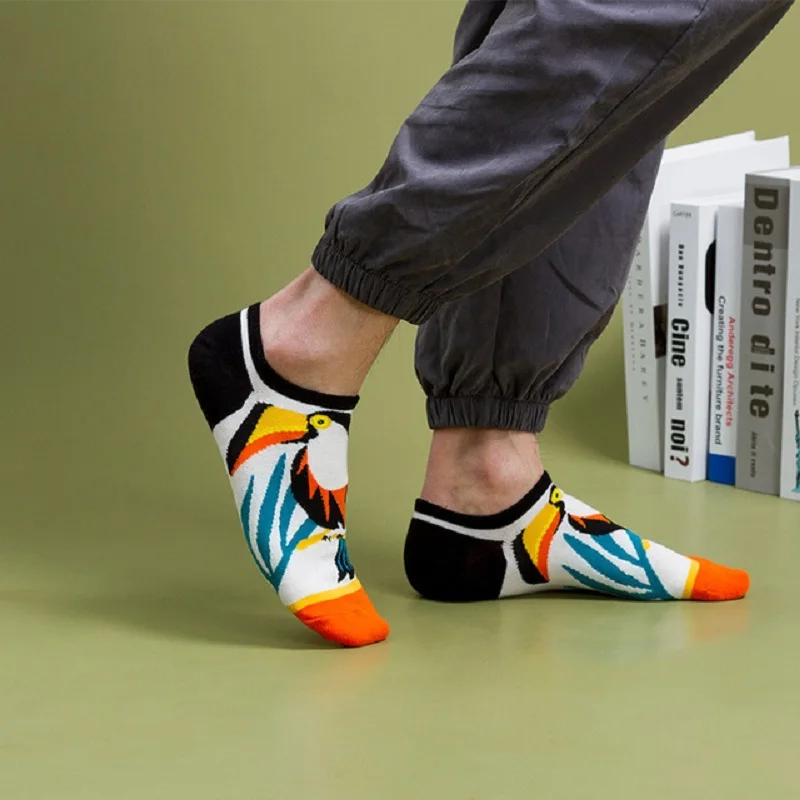Новинка осени 2020 оригинальные мужские носки с натуральными элементами трендовые