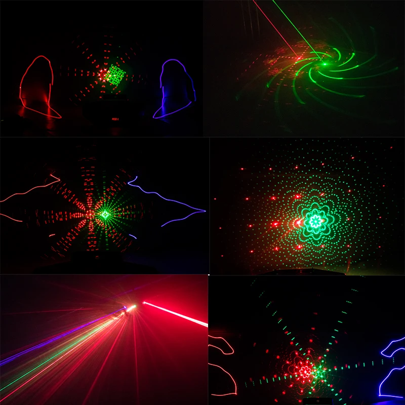 DJworld Four Eyes Red Green Blue Sector Scan Gobo Laser Lighting scan light Stage Effect DMX512 For DJ Disco Party Dance Floor | Лампы и