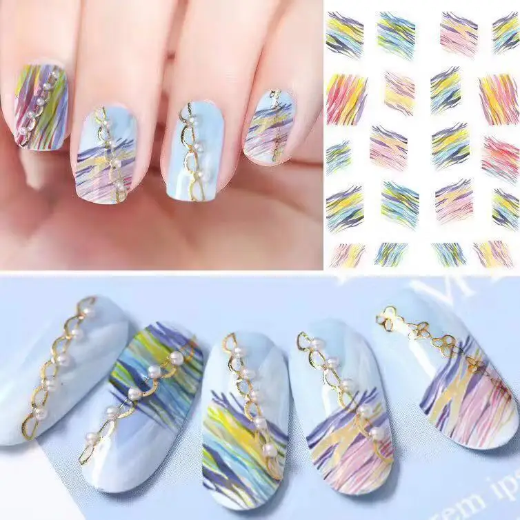 Серия zd цветные линии дизайн классная наклейка на тему сделай сам украшения для