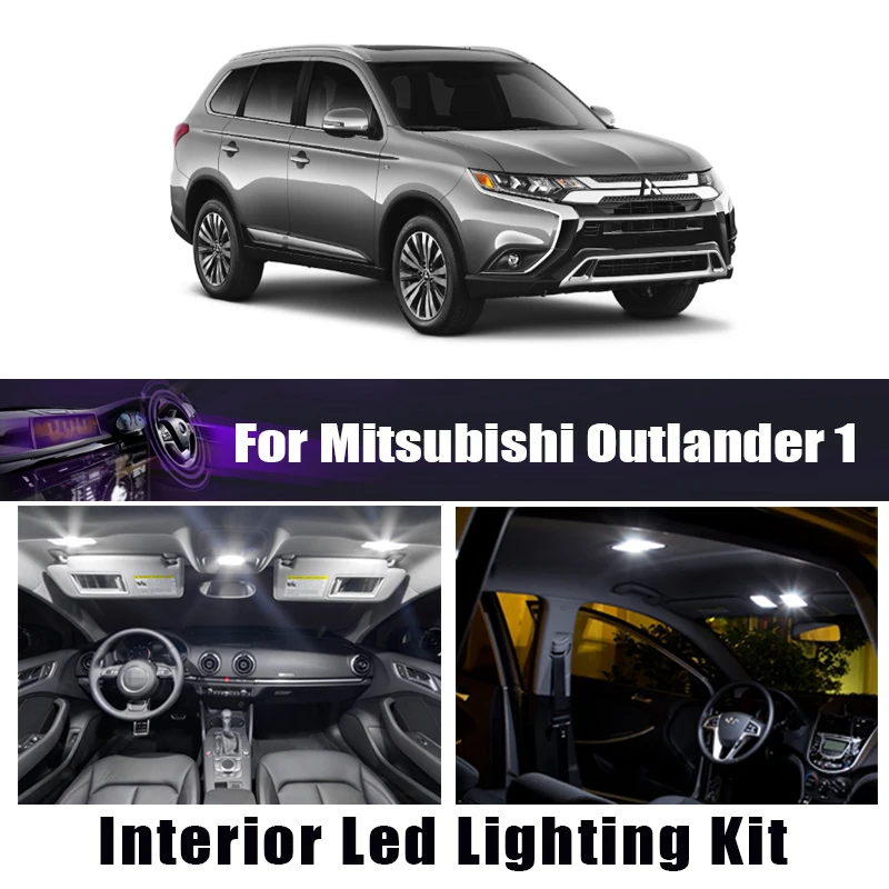 8 шт. Canbus для Mitsubishi Outlander 1 (2001-2006) светодиодная лента интерьера купола карты