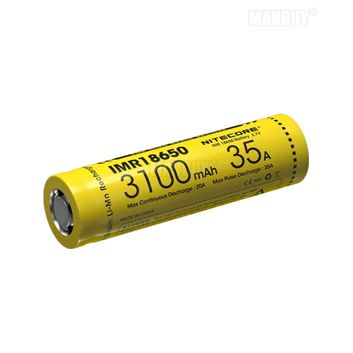 Литий-ионный аккумулятор Nitecore IMR18650 3100 мА · ч 35 А 3 7 в с плоским верхом | Лампы и