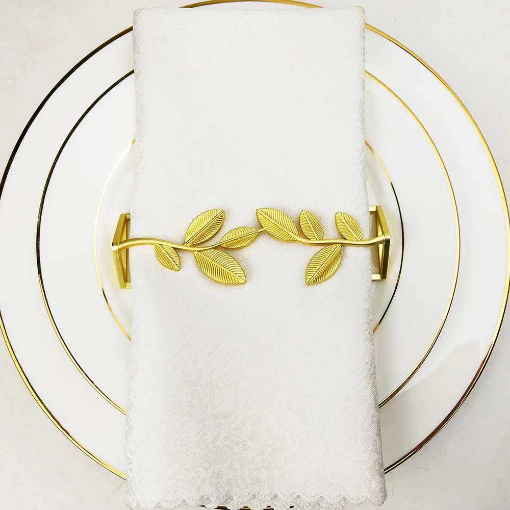 

Новинка, кольцо для салфеток Ginkgo с рамкой в виде листьев