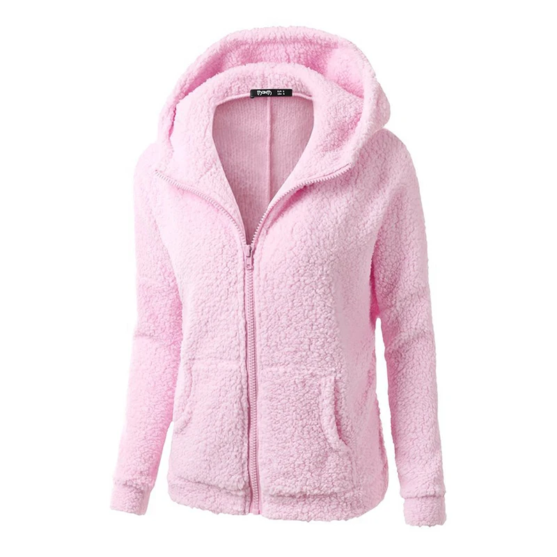 

Bigsweety Hot Sale Women Fleece Hoodies Winter Warm Hooded Long Sleeve Zipper Thicken Coat Outwear Sudaderas Jacket Sweatshirts