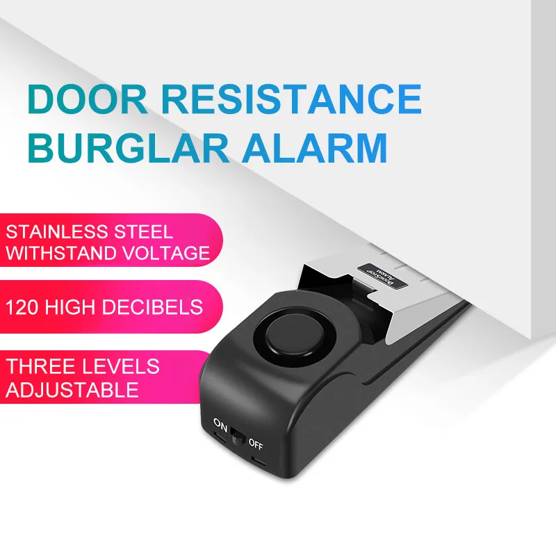 Door Resistance Burglar Alarm Seam Stopper Home Stop Travel Wireless Security System | Обустройство дома