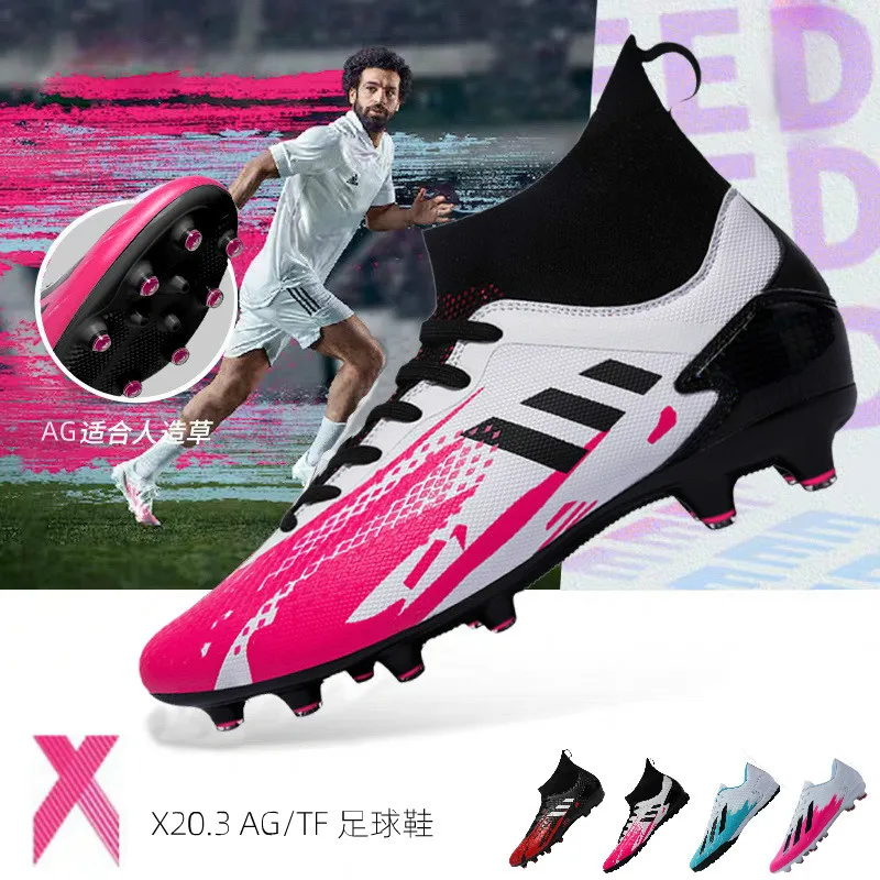 

Football Shoes Men's Comfortable Soft Breathable Men's High Ankle Football Shoes Training Sports Shoes Futsal Shoes