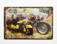 motorcycles metal tin signs plate sign home cafe restaurant bar poster antique iron painting