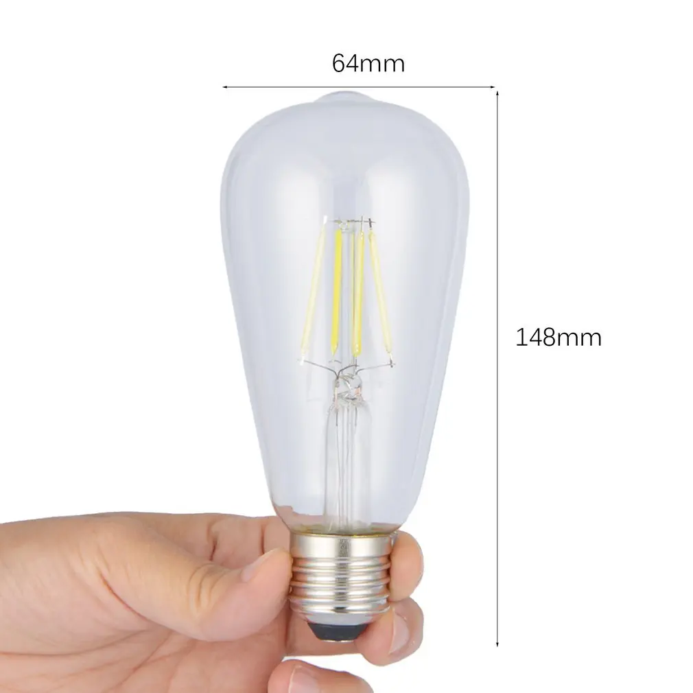

ICOCO Bulb Vintage Filament Industrial Style Lamp LED Light Bulb E27 Warm Yellow Light For Indoor Outdoor Home Decor ST64