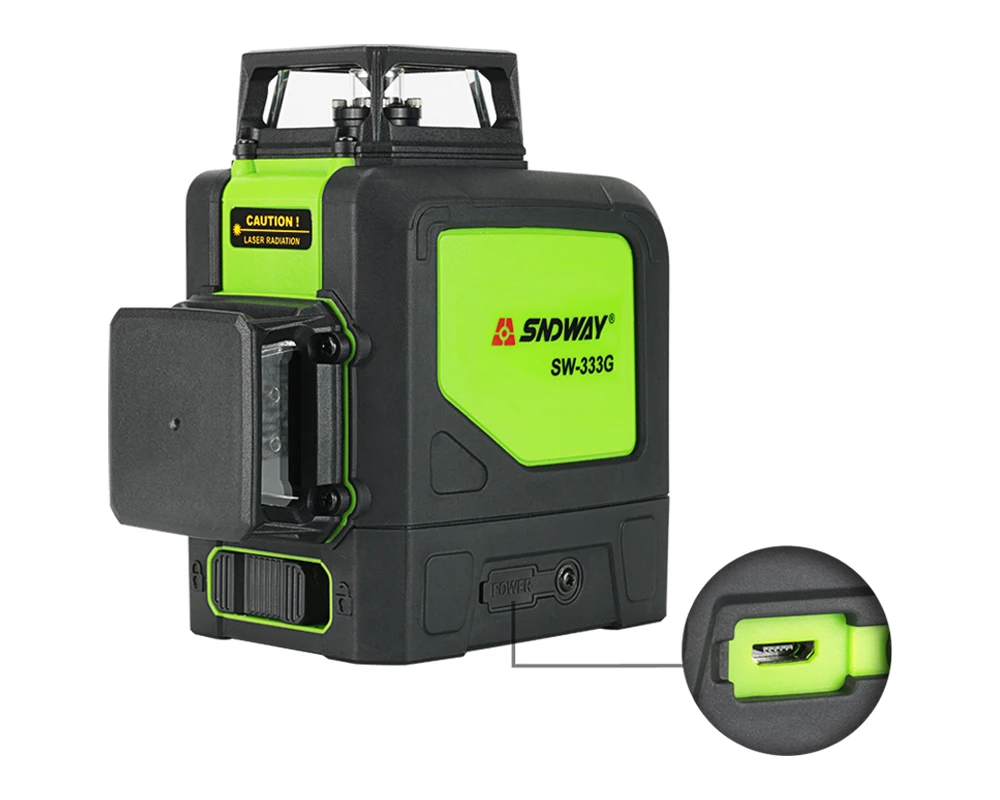 Лазерный 3D уровень 12 линий Горизонтальные и вертикальные поперечные линии