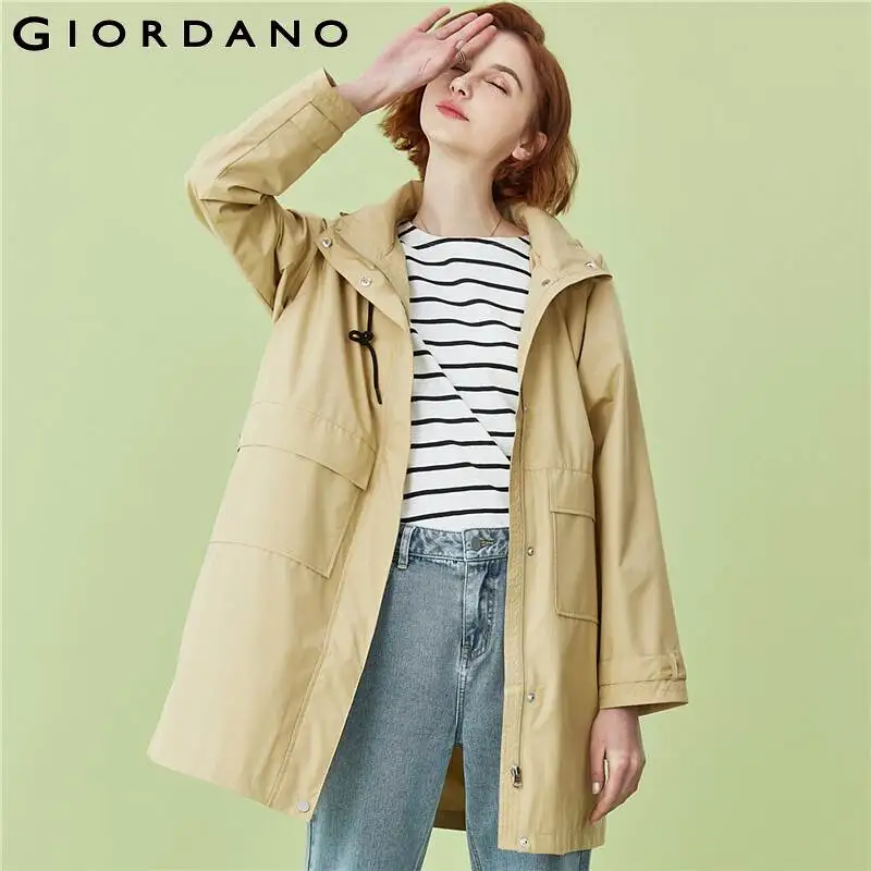 Gordano женские куртки реглан с рукавами капюшоном длинные полиэфирная молния