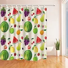 Занавеска для душа с красочными фруктами, водонепроницаемые занавески для ванной из полиэстера, занавеска для ванной комнаты, украшение для ванной комнаты