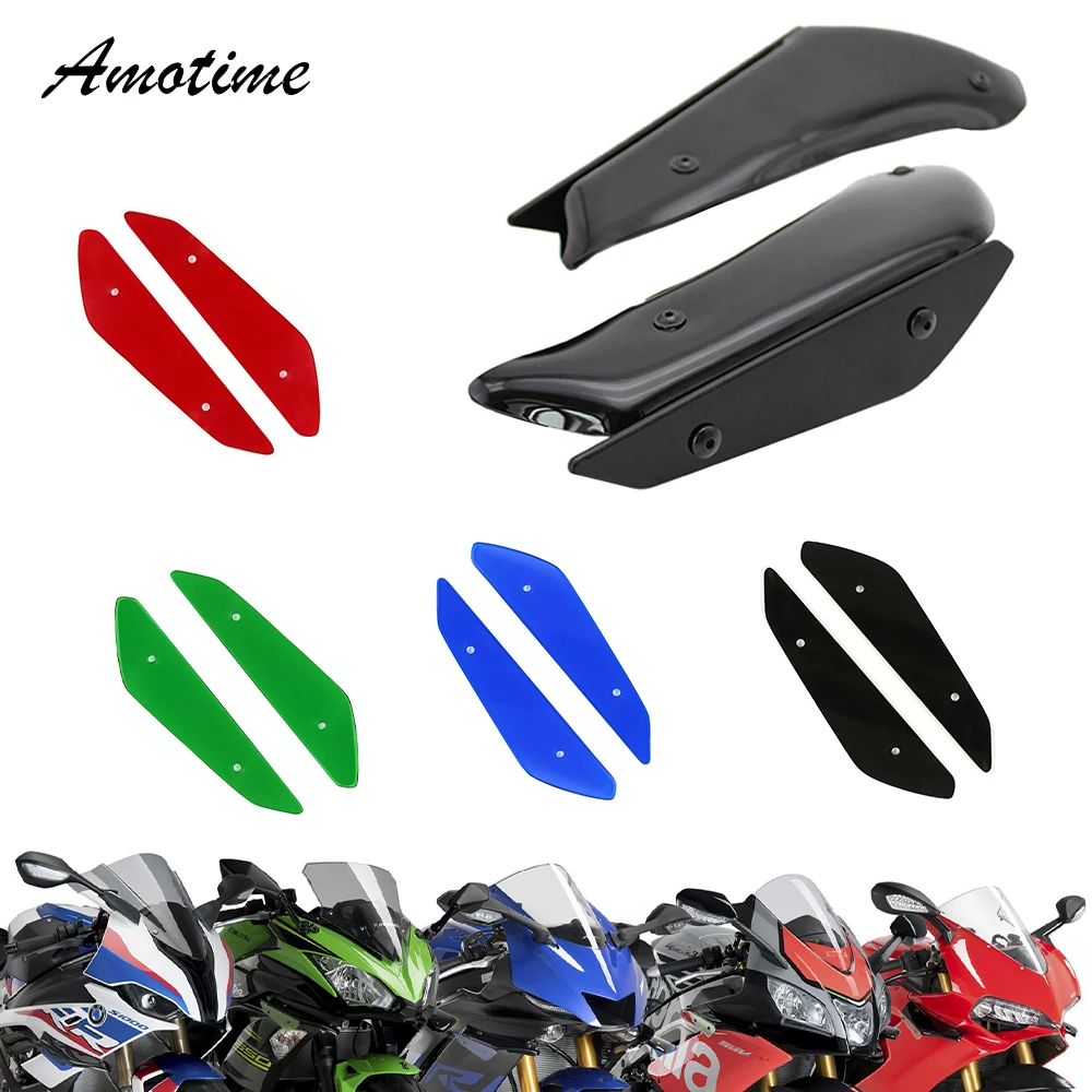 

DOWNFORCE SPOILERS Aerodynamic Wing Kit Fixed Winglet Fairing Wing A Pair Wing