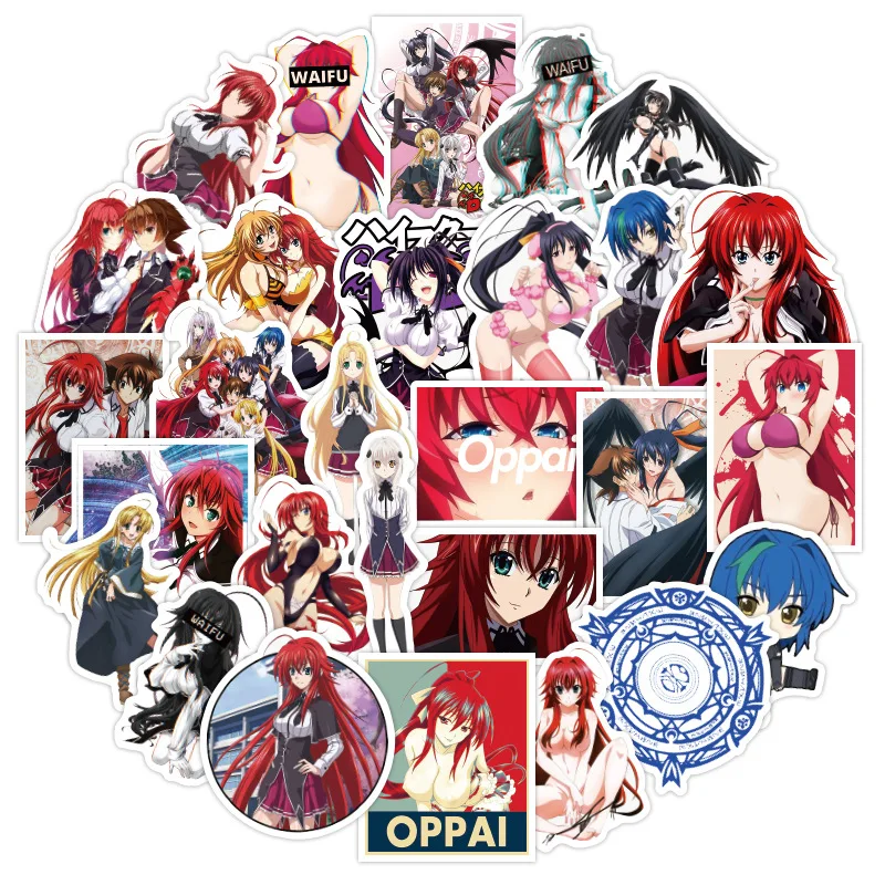 Наклейки DXD в стиле аниме Demon High School 50/100 шт. хентай сексуальные девушки мотоцикл