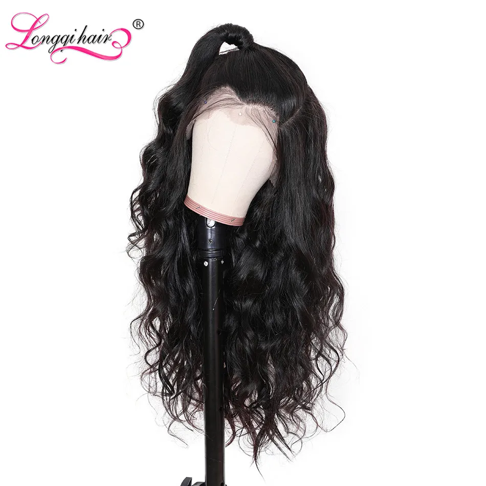 Волосы Longqi 150% бесклеевые парики на полной сетке человеческие волосы с малышом