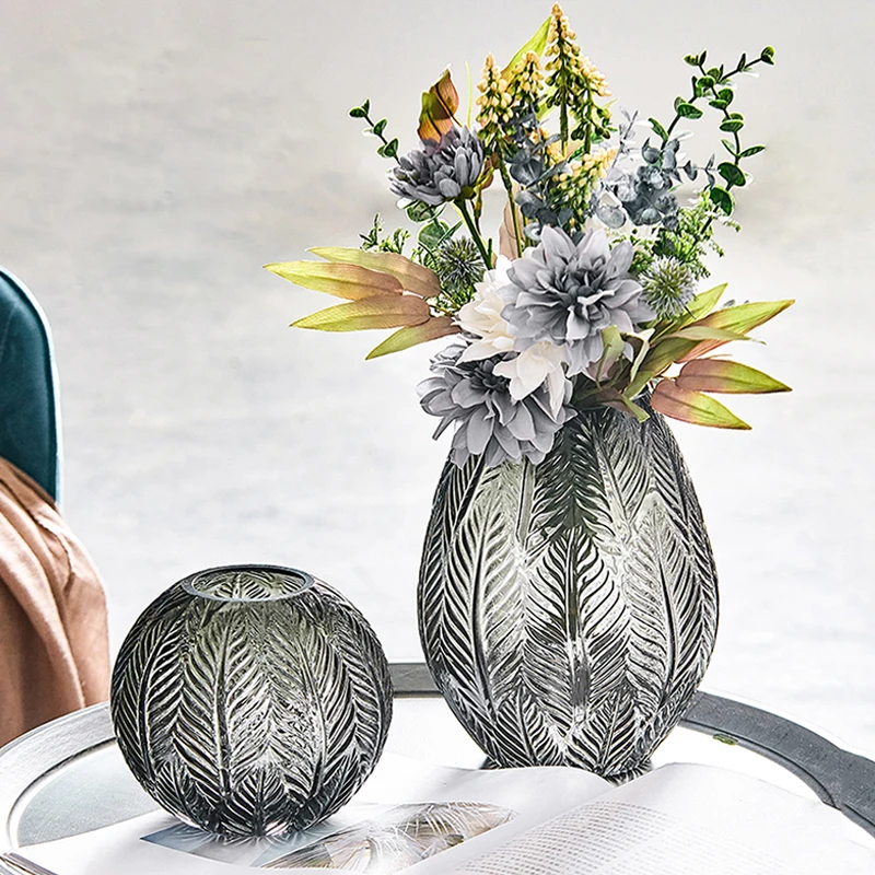 

Nordic Transparent Spherical Flowers Vase Hydroponic Glass Plant Vases Decorative Living Room Terrarium Living Home Decoration