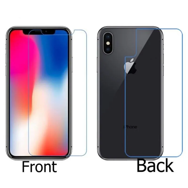 3 пары Передняя+ задняя прозрачная защитная пленка для экрана для iphone 11 Pro XS Max XR X 8 7 6 6S Plus 5S 5 SE 11Pro
