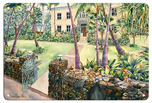 

Дворец Hulihee-домик для отдыха в гавайском королевском стиле-Kailua-Kona, металлический жестяной знак