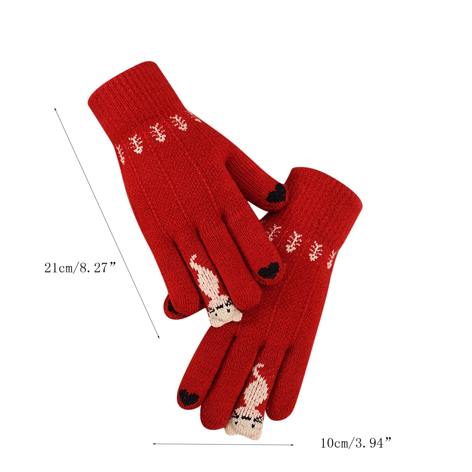 Women Soft Warm Mitten Touch Screen Gloves Girl Stretch Knitted Finger Keep Cat Print Winter Double Layer Thicken | Спорт и