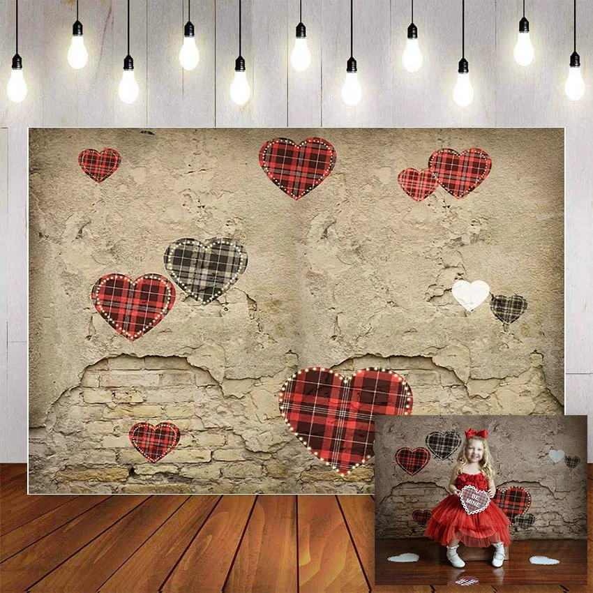 

Фотофон Mehofond День Святого Валентина винтажная кирпичная стена любовь Новорожденный ребенок портрет день рождения фон для фотостудии