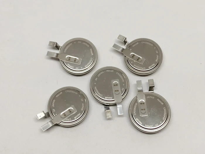 

10pcs/lot Maxell high-temperature lithium CR2050HR CR2050 2050 3V manganese dioxide battery button batteries Cell with leg feet