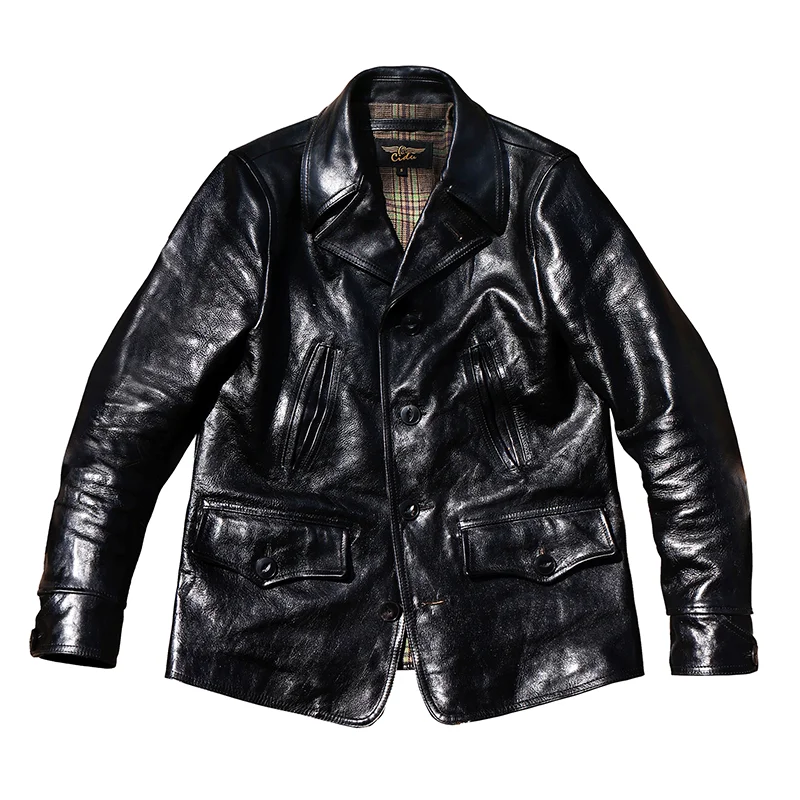 

Non-Freewh **LERS Dispatcher Switchyard Tea Core Horse Leather Jacket Leather Jacket