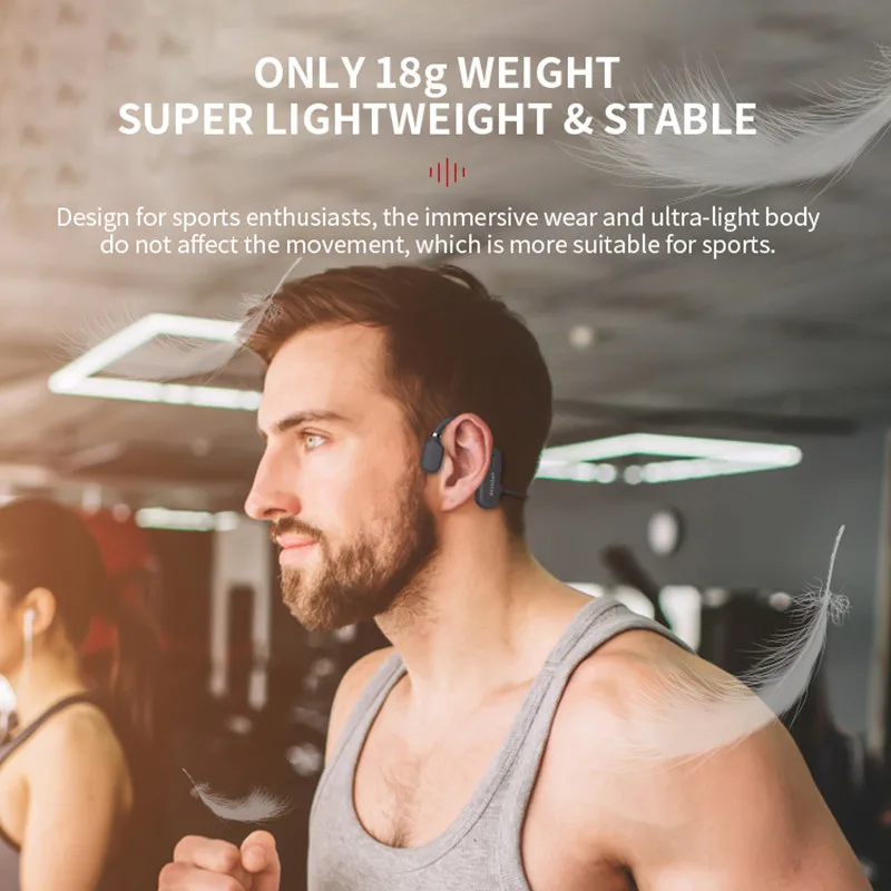 

Bluetooth 5.0 Open Ear Wireless Sports Headphone Surround Sound Earphones Stereo HD Hands-free For Running cycling