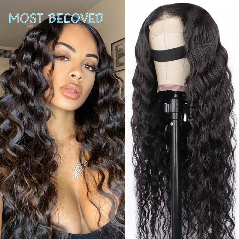 

Brazilian Loose Deep Wave Wigs 13x4 Lace Front Human Hair Wigs Pre Plucked Hairline 200 High Density Lace Closure Wig Curly Hair