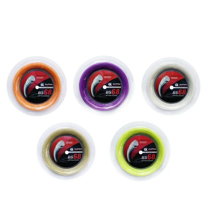 1 Reel Alpha BS68 0.68mm 200m badminton string good hitting sound racket control nylon strings | Спорт и развлечения