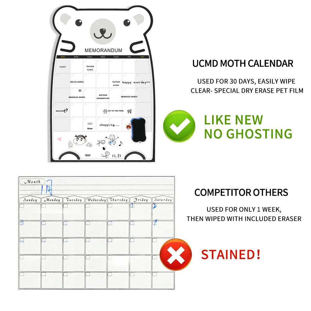 

Magnetic Weekly Planner Fridge Whiteboard Calendar Meal Planner Family Weekly Study Event Planner Shopping List Memo Sticker