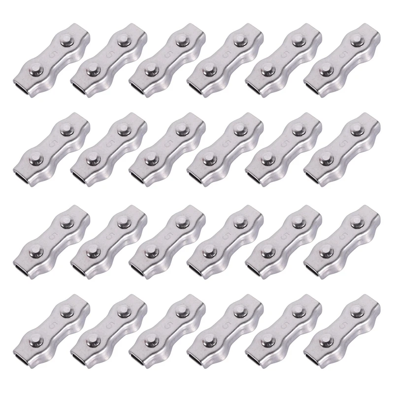 

NEW-24Pcs Poly соединитель каната, соединитель проводов из нержавеющей стали 304 для электрических заборов