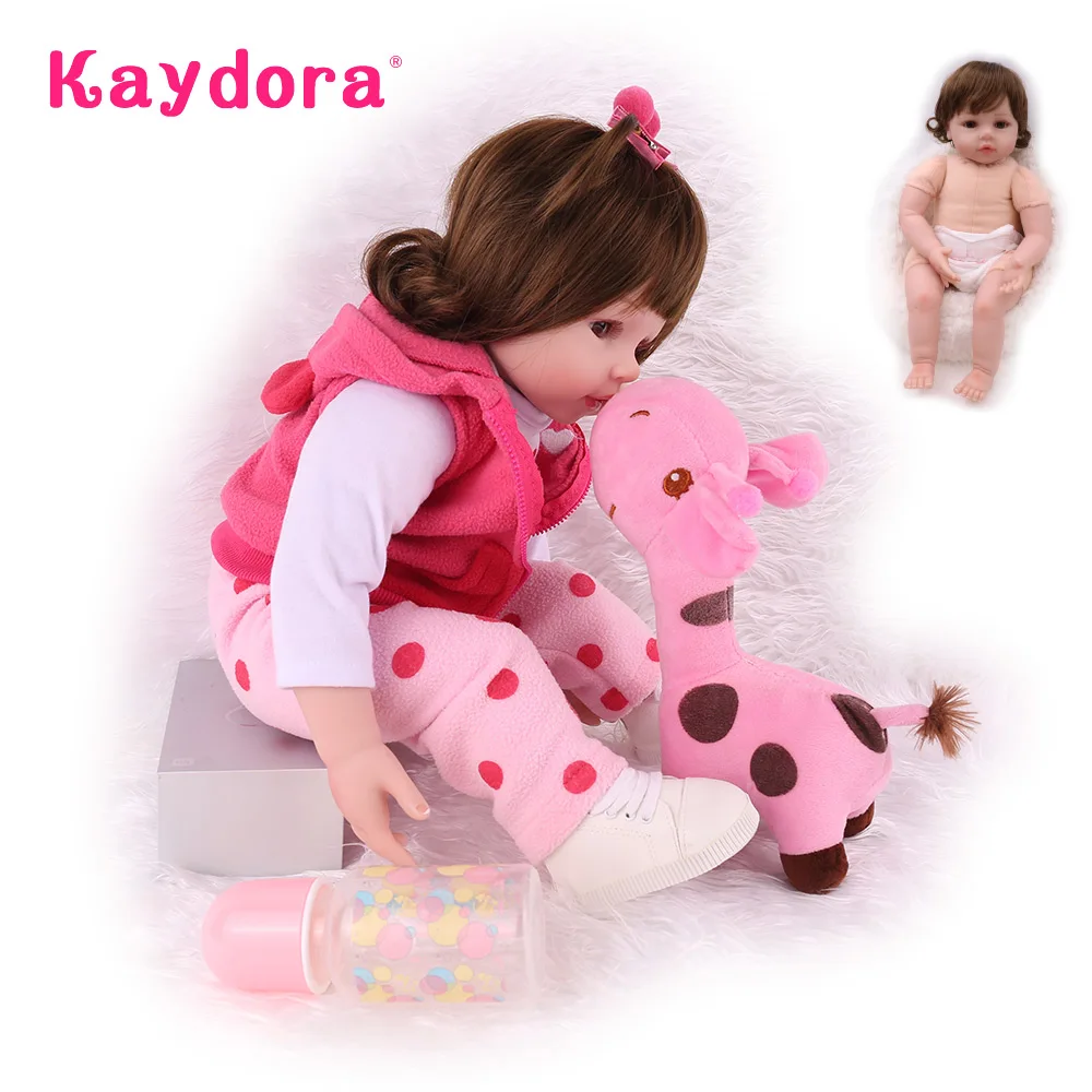 Мягкие куклы Reborn Baby, тканевые куклы для тела, милые куклы для малышей, ручная работа, силикон, 48 см/55 см, очаровательные игрушки для девочек