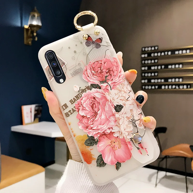 SoCouple держатель чехол для телефона для Samsung Galaxy S8 S9 S10 плюс A30 A40 A50 A60 A70 A10 A20 Note 8, 9, 10, мягкий ТПУ ремешок чехол