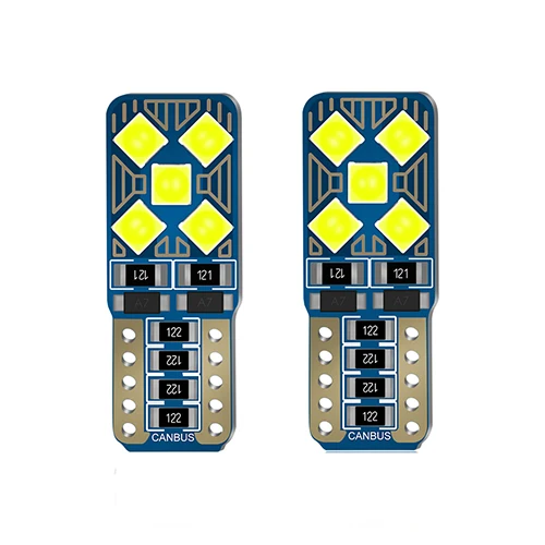 10SMD 2 шт. T10 W5W Led Canbus WY5W лампа без ошибок 194 168 501 2825 автомобильные Внутренние огни клиновидная задняя сторона Авто Лампа 12 В 6000 К белый синий - Испускаемый цвет: 10SMD