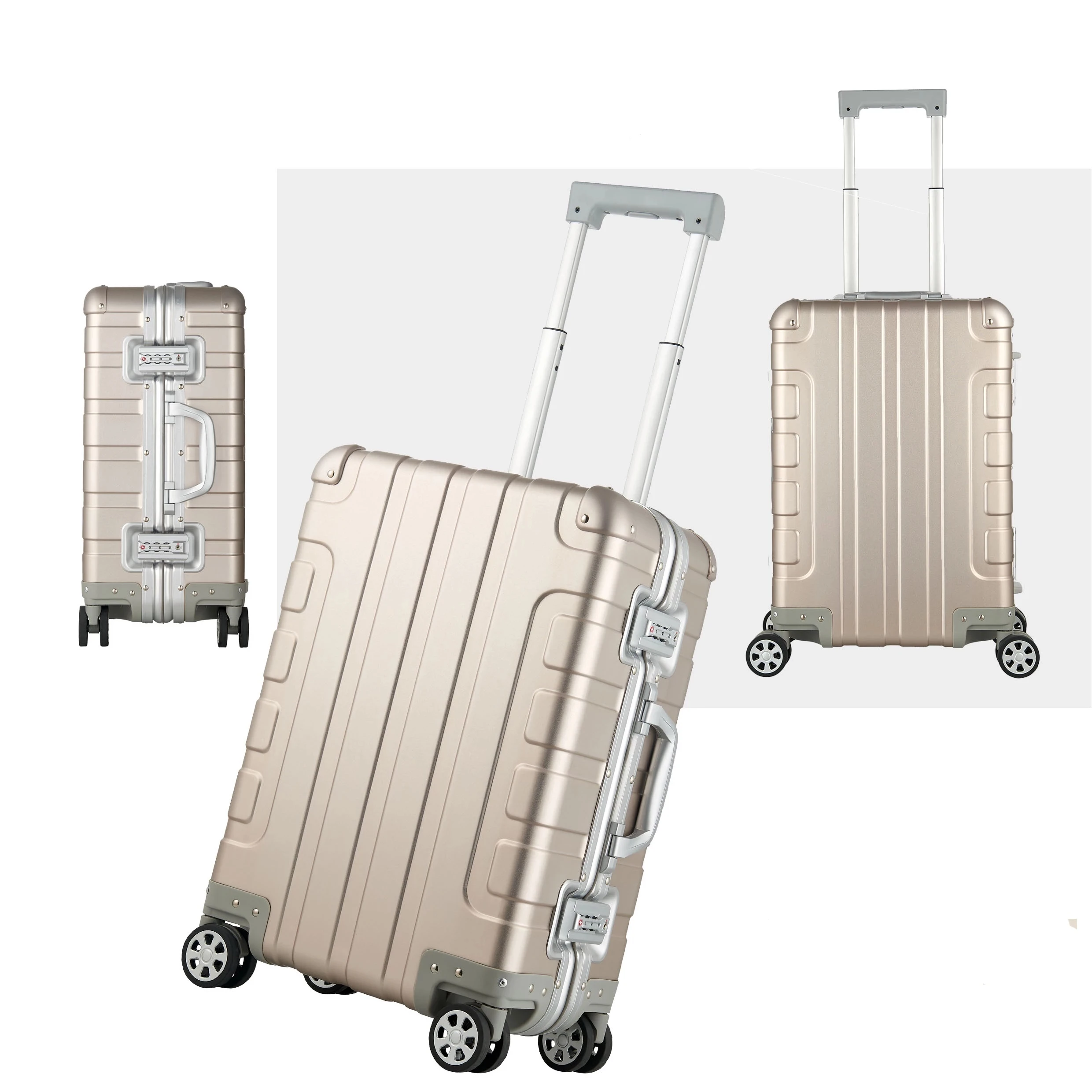 100% Aluminum Luggage 20/24 Inch Large Capacity Hard Shell Roller Trolley case Men And Women Fashion Travel Suitcase Carry On |